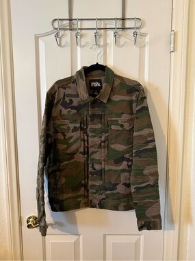 Folk Men's Camouflage Field Jacket - Green Camo